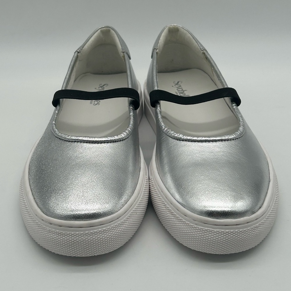 Seychelles Metallic Silver Loafers - Picture 5 of 11